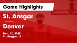 St. Ansgar  vs Denver  Game Highlights - Dec. 12, 2020
