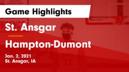 St. Ansgar  vs Hampton-Dumont  Game Highlights - Jan. 2, 2021