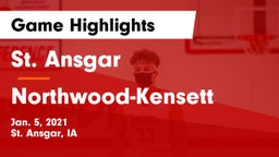 St. Ansgar  vs Northwood-Kensett  Game Highlights - Jan. 5, 2021