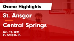 St. Ansgar  vs Central Springs  Game Highlights - Jan. 12, 2021
