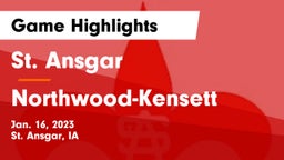 St. Ansgar  vs Northwood-Kensett  Game Highlights - Jan. 16, 2023