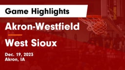 Akron-Westfield  vs West Sioux  Game Highlights - Dec. 19, 2023