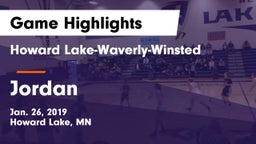 Howard Lake-Waverly-Winsted  vs Jordan  Game Highlights - Jan. 26, 2019