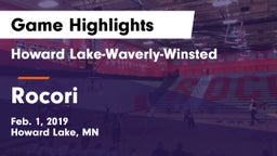 Howard Lake-Waverly-Winsted  vs Rocori  Game Highlights - Feb. 1, 2019