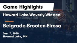Howard Lake-Waverly-Winsted  vs Belgrade-Brooten-Elrosa  Game Highlights - Jan. 7, 2020