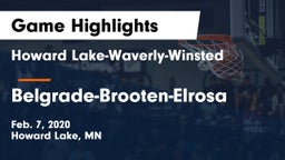 Howard Lake-Waverly-Winsted  vs Belgrade-Brooten-Elrosa  Game Highlights - Feb. 7, 2020