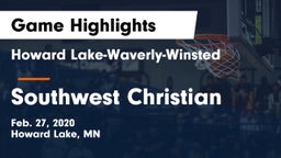 Howard Lake-Waverly-Winsted  vs Southwest Christian  Game Highlights - Feb. 27, 2020