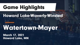 Howard Lake-Waverly-Winsted  vs Watertown-Mayer  Game Highlights - March 17, 2021