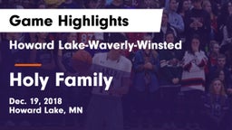 Howard Lake-Waverly-Winsted  vs Holy Family Game Highlights - Dec. 19, 2018