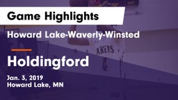 Howard Lake-Waverly-Winsted  vs Holdingford  Game Highlights - Jan. 3, 2019