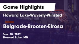 Howard Lake-Waverly-Winsted  vs Belgrade-Brooten-Elrosa  Game Highlights - Jan. 10, 2019