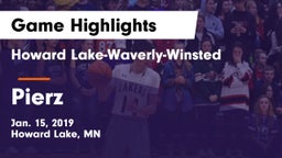 Howard Lake-Waverly-Winsted  vs Pierz  Game Highlights - Jan. 15, 2019