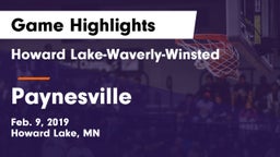 Howard Lake-Waverly-Winsted  vs Paynesville  Game Highlights - Feb. 9, 2019