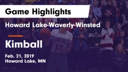 Howard Lake-Waverly-Winsted  vs Kimball  Game Highlights - Feb. 21, 2019