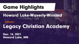 Howard Lake-Waverly-Winsted  vs Legacy Christian Academy Game Highlights - Dec. 14, 2021