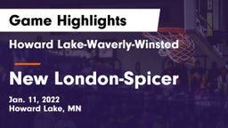 Howard Lake-Waverly-Winsted  vs New London-Spicer  Game Highlights - Jan. 11, 2022