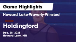 Howard Lake-Waverly-Winsted  vs Holdingford  Game Highlights - Dec. 28, 2023