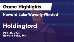 Howard Lake-Waverly-Winsted  vs Holdingford  Game Highlights - Dec. 29, 2023