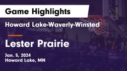 Howard Lake-Waverly-Winsted  vs Lester Prairie  Game Highlights - Jan. 5, 2024