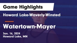 Howard Lake-Waverly-Winsted  vs Watertown-Mayer  Game Highlights - Jan. 16, 2024