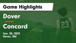 Dover  vs Concord  Game Highlights - Jan. 20, 2022