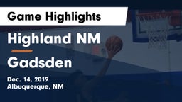 Highland  NM vs Gadsden  Game Highlights - Dec. 14, 2019