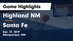 Highland  NM vs Santa Fe  Game Highlights - Dec. 27, 2019