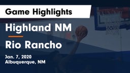 Highland  NM vs Rio Rancho  Game Highlights - Jan. 7, 2020