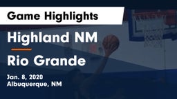 Highland  NM vs Rio Grande Game Highlights - Jan. 8, 2020