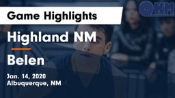 Highland  NM vs Belen  Game Highlights - Jan. 14, 2020