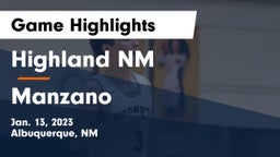 Highland  NM vs Manzano  Game Highlights - Jan. 13, 2023