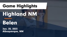 Highland  NM vs Belen  Game Highlights - Jan. 20, 2023
