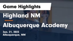 Highland  NM vs Albuquerque Academy  Game Highlights - Jan. 21, 2023