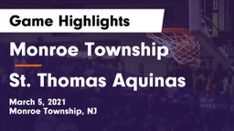 Monroe Township  vs St. Thomas Aquinas Game Highlights - March 5, 2021