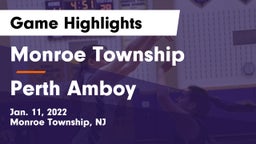 Monroe Township  vs Perth Amboy  Game Highlights - Jan. 11, 2022