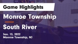 Monroe Township  vs South River  Game Highlights - Jan. 13, 2022