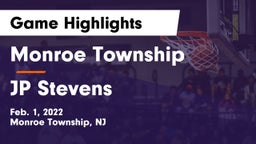 Monroe Township  vs JP Stevens  Game Highlights - Feb. 1, 2022
