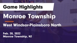 Monroe Township  vs West Windsor-Plainsboro North  Game Highlights - Feb. 28, 2022