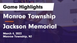 Monroe Township  vs Jackson Memorial Game Highlights - March 4, 2022