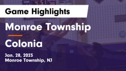 Monroe Township  vs Colonia  Game Highlights - Jan. 28, 2023
