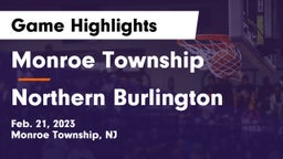 Monroe Township  vs Northern Burlington  Game Highlights - Feb. 21, 2023