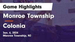 Monroe Township  vs Colonia  Game Highlights - Jan. 6, 2024