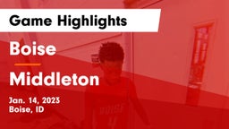 Boise  vs Middleton  Game Highlights - Jan. 14, 2023