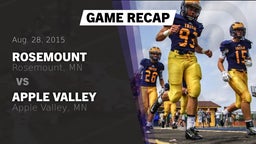 Recap: Rosemount  vs. Apple Valley  2015