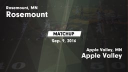 Matchup: Rosemount High vs. Apple Valley  2016