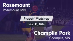 Matchup: Rosemount High vs. Champlin Park  2016