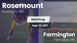 Matchup: Rosemount HS vs. Farmington  2017