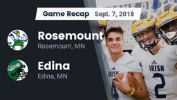 Recap: Rosemount  vs. Edina  2018