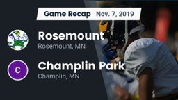 Recap: Rosemount  vs. Champlin Park  2019