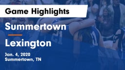 Summertown  vs Lexington  Game Highlights - Jan. 4, 2020